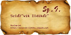Szlávik Ildikó névjegykártya