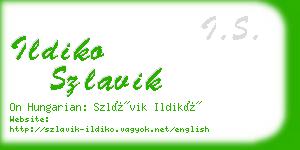 ildiko szlavik business card